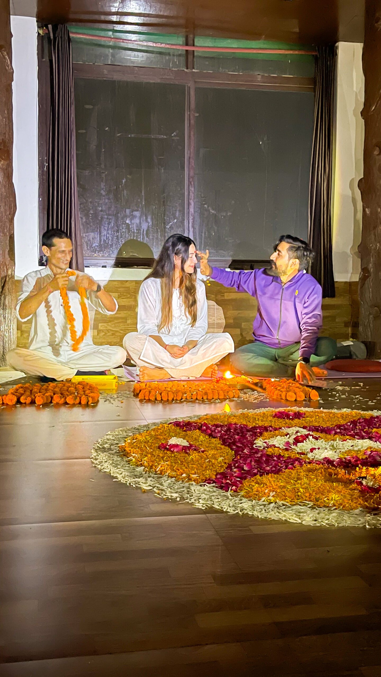 Lua during her Hatha Yoga training in India